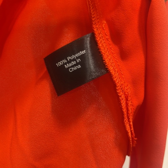 Lane Bryant Bright Orange Sleeveless Camisole Top with Lace-up Neckline - Picture 7 of 11